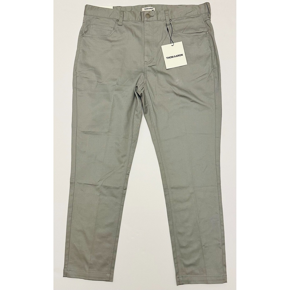 Thom Aaron Light Gray Performance Slim Fit Mens Size 38x30 Dress Pants NWT